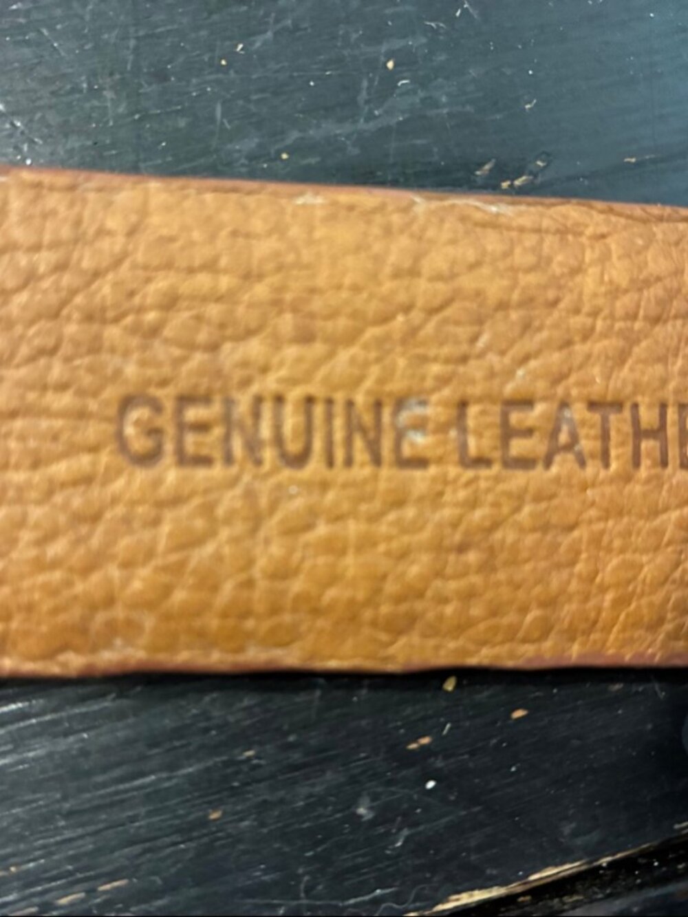 Brown Genuine Leather Belt with Georgia Conchos - Size 40